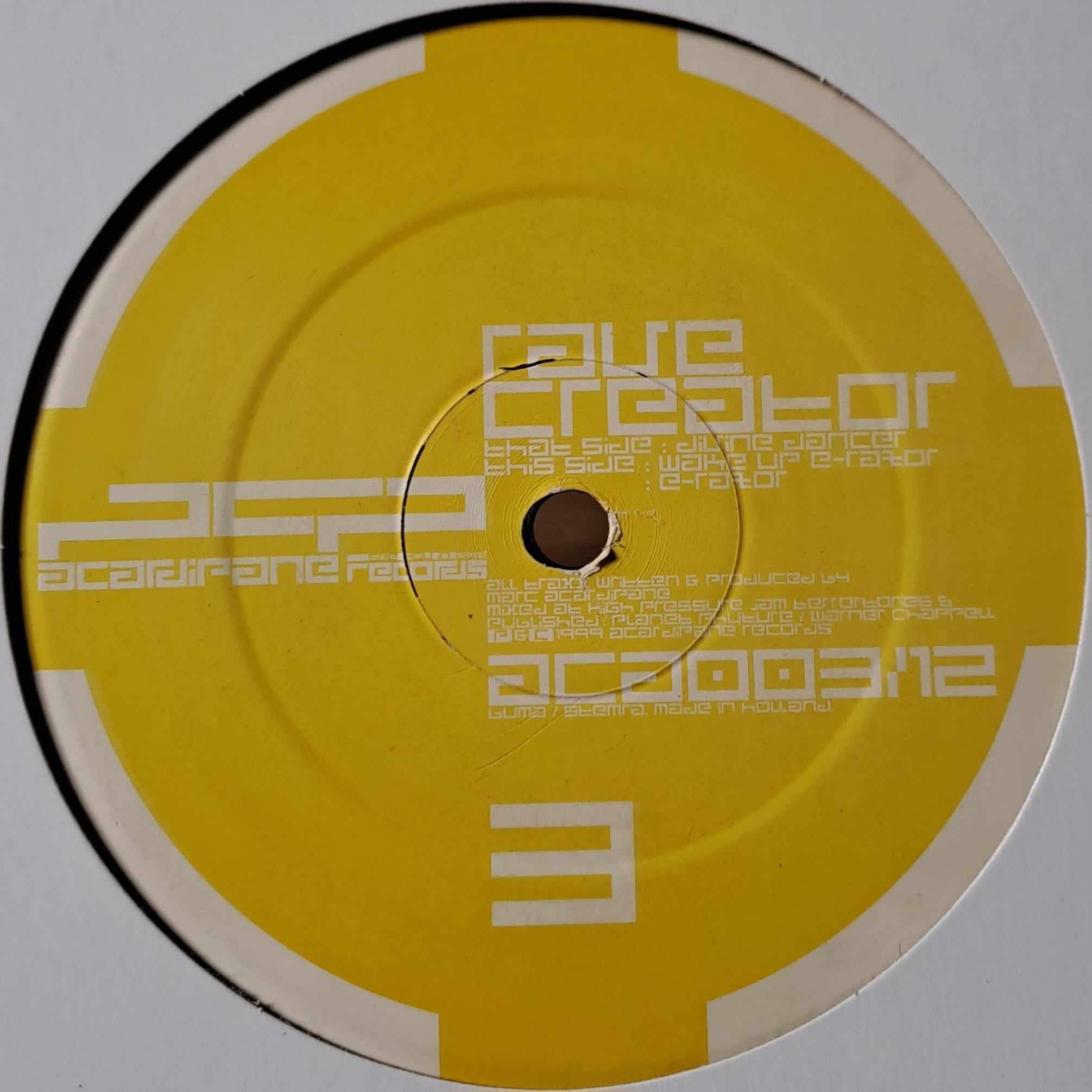 Acardipane Records 003 12 - vinyle hardcore